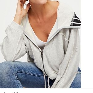 Free people zip up hoodie